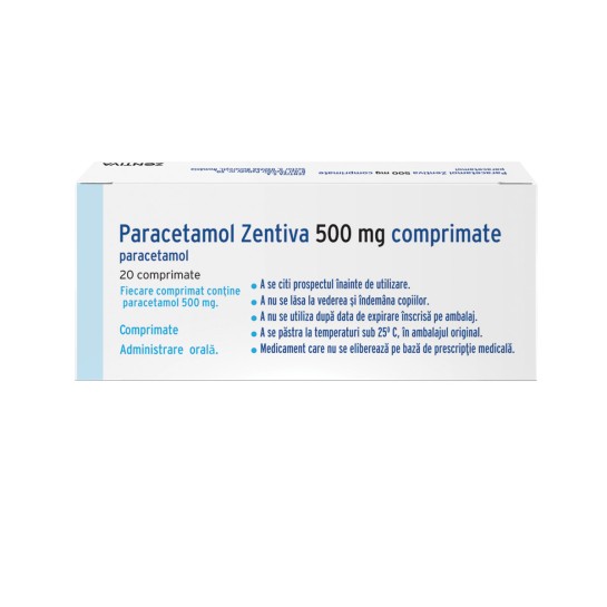 Paracetamol 500 mg comprimate, Zentiva