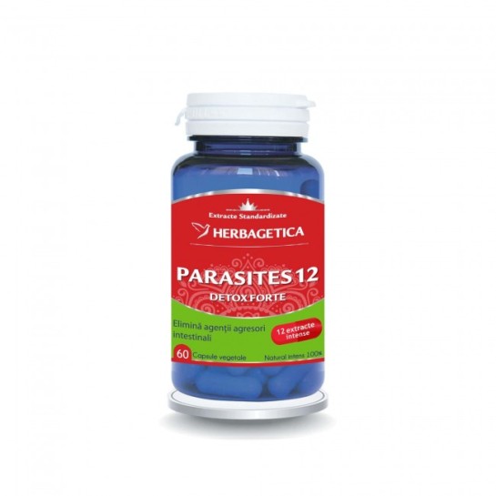 Parasites 12 detox forte 60 capsule, Herbagetica