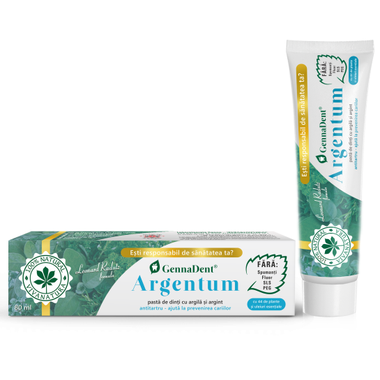 Pastă de dinti Gennadent argentum, 80 ml, VivaNatura