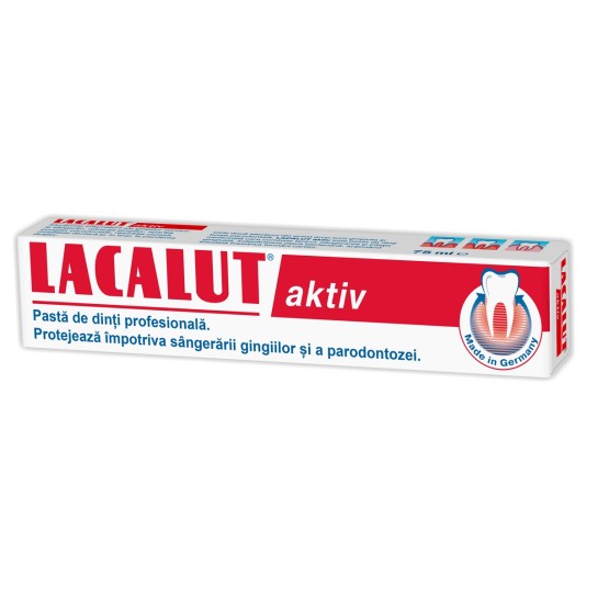 Pastă de dinti medicinala Lacalut Aktiv, 75 ml, Theiss Naturwaren