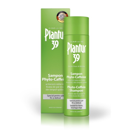 Plantur 39 Sampon Phyto-Caffeine special pentru păr fin si delicat, 250ml