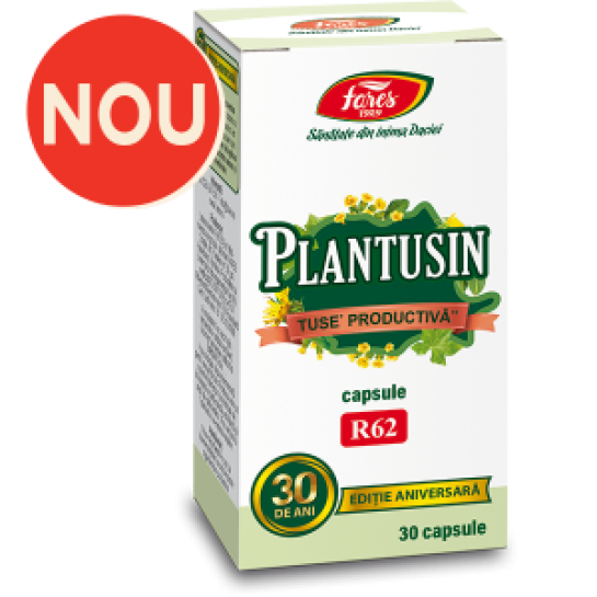 Plantusin tuse productivă, R62, 30 capsule, Fares
