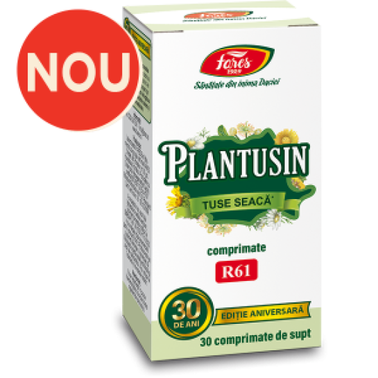 Plantusin tuse seacă, R61, 30 comprimate, Fares