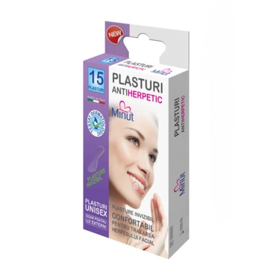 Plasturi antiherpetici, 15 bucati,  Minut