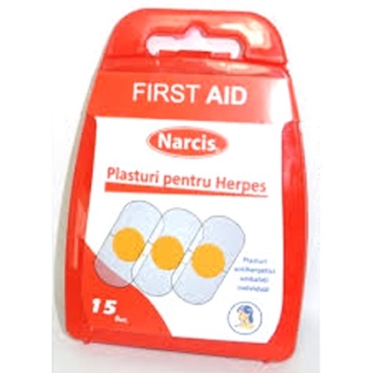 Plasturi antiherpetici, 15 bucăti, Narcis