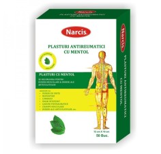 Plasturi antireumatici, 12cm x 18cm mentol, Narcis