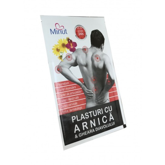 Plasturi arnica si gheara diavolului, 9cm x 14cm, Minut