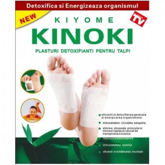 Plasturi detoxifianti Kinoki, 10 bucăti, Naturalia Diet