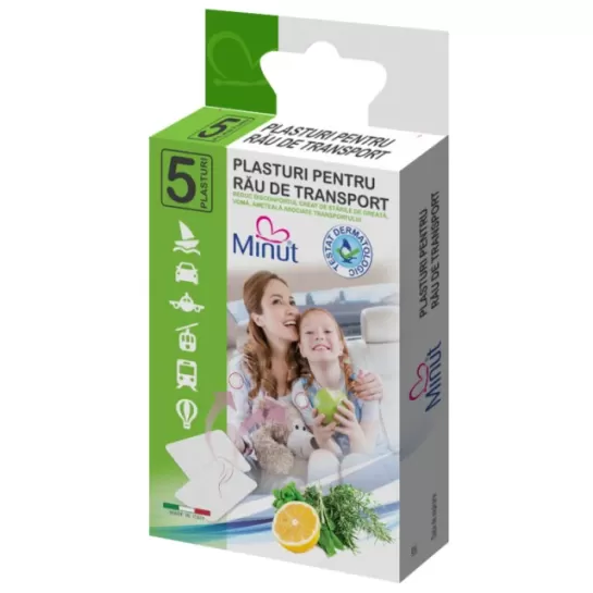 Plasturi pentru rău de transport, 5 bucăti, Minut
