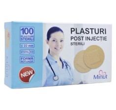 Plasturi post injectie, 100 bucati, Minut