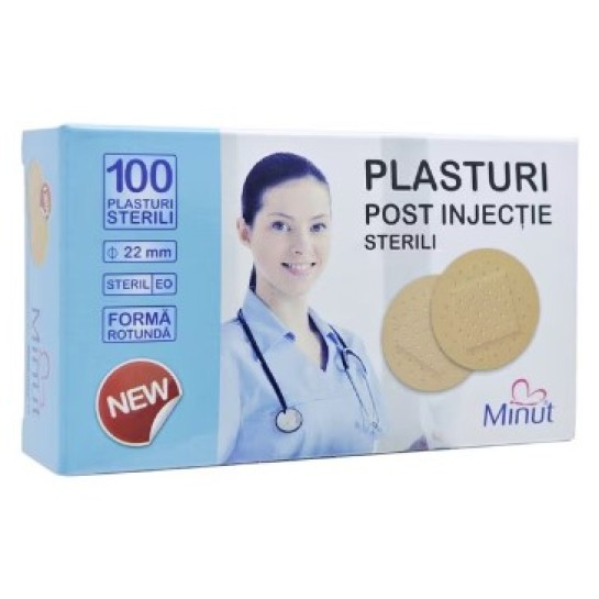 Plasturi post injectie, 100 bucăti, Minut