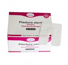 Plasturi sterili fixare branule, 6cm x 8cm, Minut