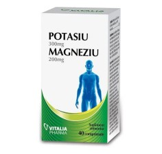 Potasiu magneziu, 40 comprimate, Viva Pharma