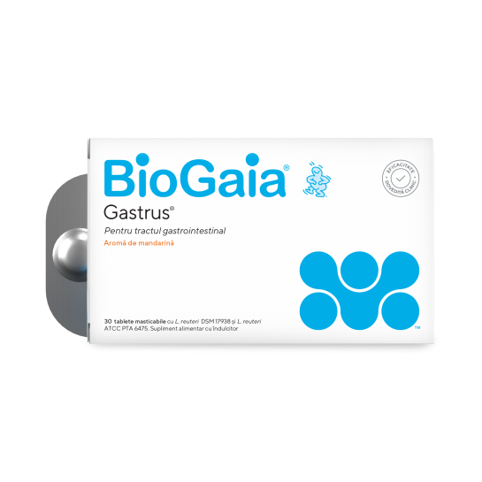 Gastrus BioGaia, 30 comprimate masticabile, Ewopharma 