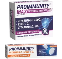 Proimmunity max extended release 30 comprimate + proimmunity 20 comprimate effervescente Pachet Promotional