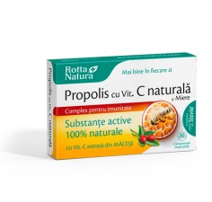Propolis + Vitamina C naturala + Miere, 30 capsule, Rotta Natura
