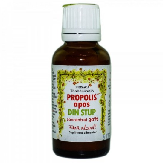 Propolis apos din stup fără alcool, 30ml, Prisaca Transilvania