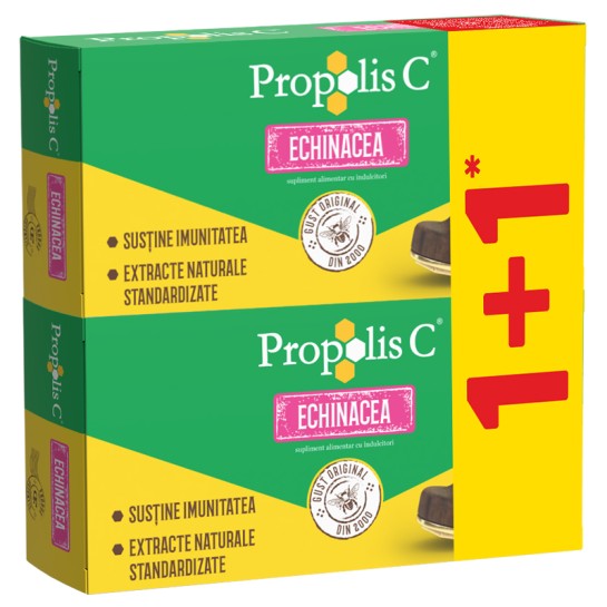 Propolis C Echinacea 30 comprimate, Fiterman Pharma 
Pachet promotional 1+1