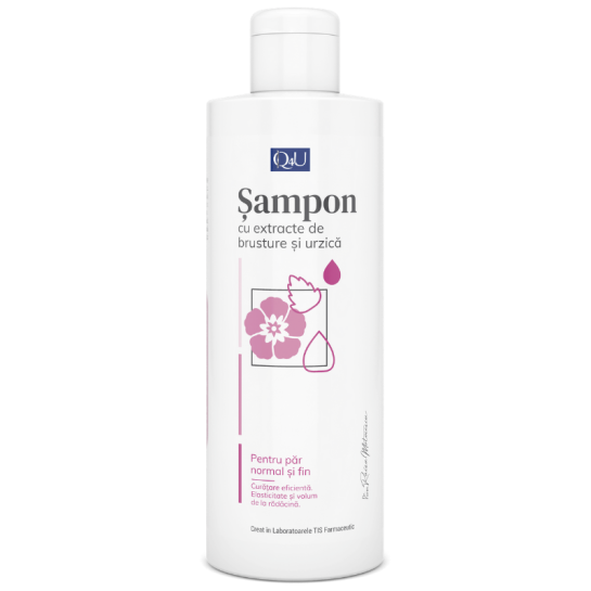 Q4U Sampon cu brusture si urzică, 250 ml, Tis