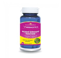 Reishi Shiitake Maitake, 60 capsule vegetale, Herbagetica