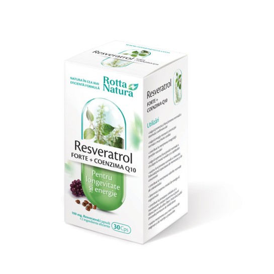 Resveratrol forte + Coenzima Q10, 30 capsule, Rotta Natura