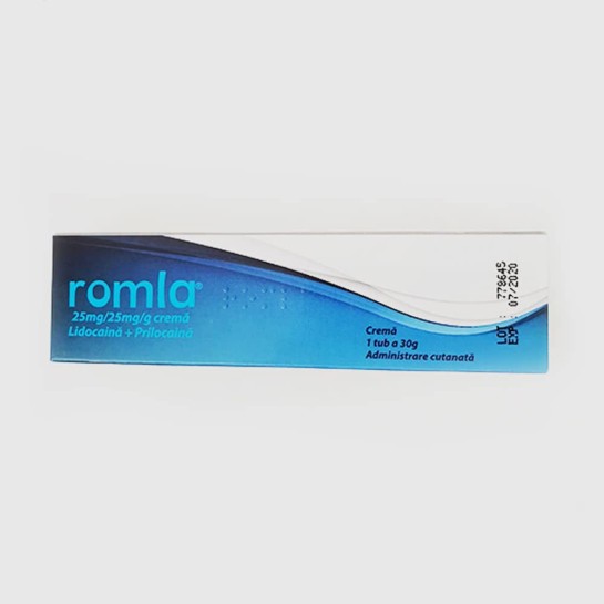 Romla 25mg/25mg/g,  cremă anestezică, 30g, MagnaPharm