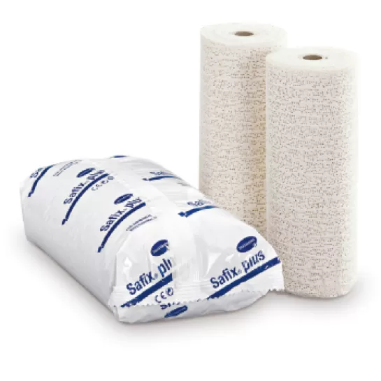 Safix plus, fasă gipsată din tesătură de tifon, 10 cm x 3 m, Hartmann