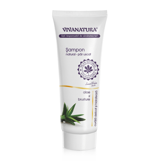 Sampon natural cu aloe si brusture pentru păr uscat si gras, 250 ml, VivaNatura