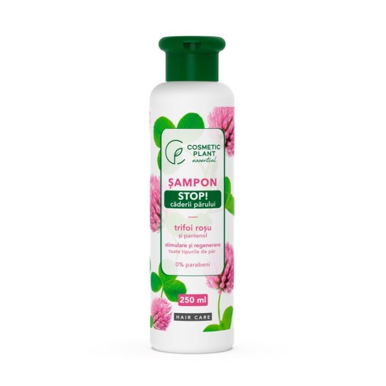 Sampon STOP! căderii părului cu trifoi roşu şi pantenol, 250ml, Cosmetic Plant