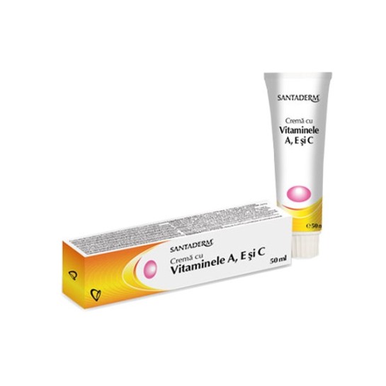 Santaderm cremă cu vitaminele A, E si C, 50 ml, Viva Pharma