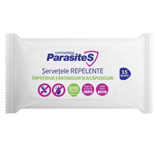 Santaderm Parasites servetele impotriva tantarilor si căpuselor Viva Pharma