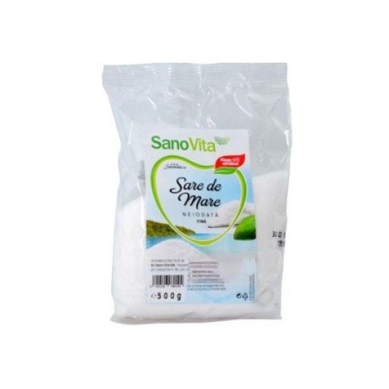 Sare de mare fină neiodată 500g, SanoVita