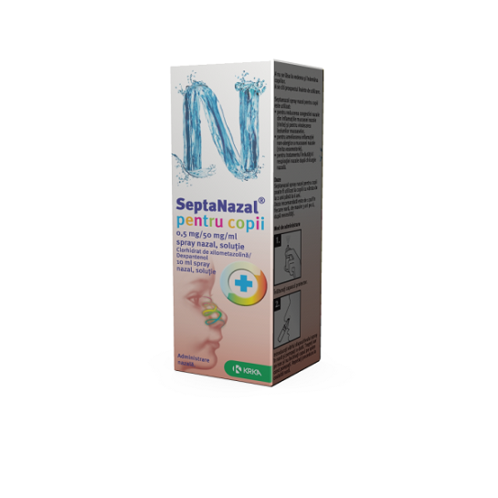 Septanazal pentru copii, 0.5mg/50mg/ml, 10ml, Krka