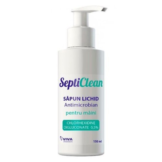 Septiclean săpun lichid antimicrobian pentru maini, 150 ml, Viva Pharma