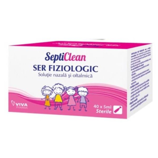 Septiclean ser fiziologic, 40 monodoze x 5 ml, Viva Pharma