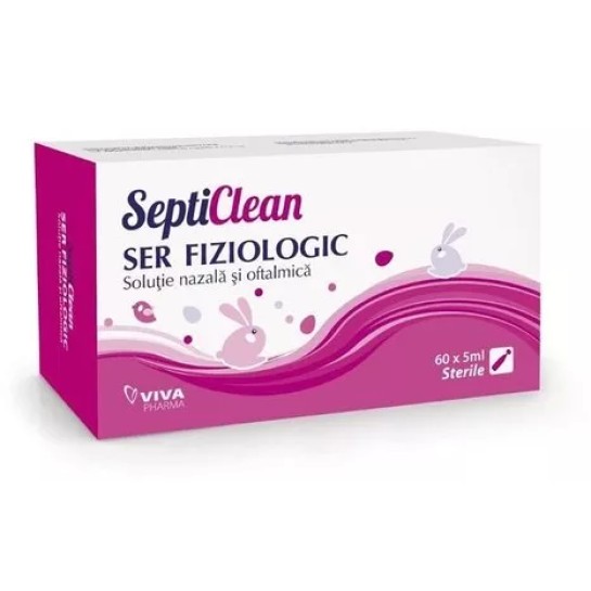 Septiclean ser fiziologic, 60 monodoze x 5 ml, Viva Pharma