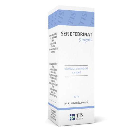 Ser efedrinat  0,5%, picături nazale, 10 ml, Tis
