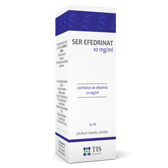 Ser efedrinat 1%, picături nazale, 10 ml, Tis