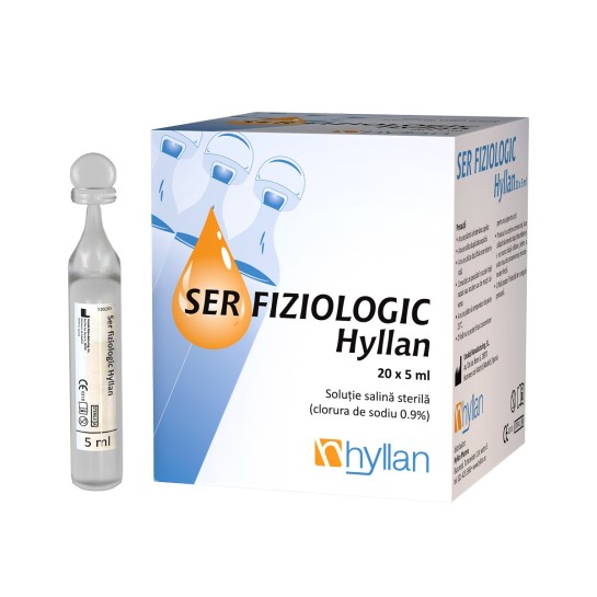 Ser fiziologic,  5ml, 20 monodoze, Hyllan