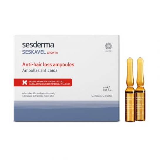Seskavel Growth, tratament impotriva căderii părului, 12 fiole, 8 ml, Sesderma