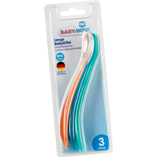 Set 3 lingurite cu coada lunga pentru sugari, Babynova
