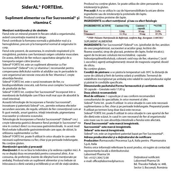 Sideral Forte, 30 capsule, Labormed