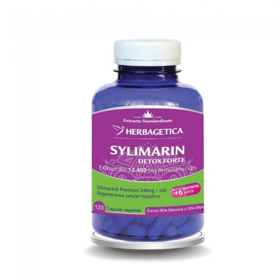 Silymarin detox forte  120 capsule, Herbagetica