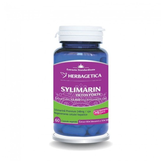 Silymarin detox forte 60 capsule, Herbagetica