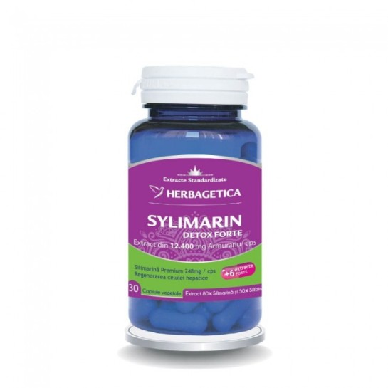 Silymarin detox forte 30 capsule, Herbagetica