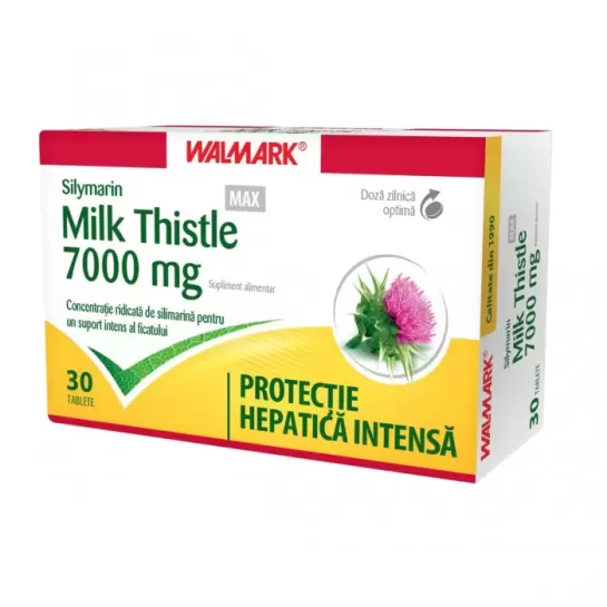 Silymarin Milk Thistle MAX 7000 mg, 30 tablete, Walmark
