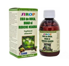 Sirop coji de nuca + brad + ridichie neagra, 200ml, Elidor