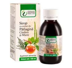 Sirop cu extract de Patlagina, Cimbru si Miere 100 ml, Adya Green Pharma