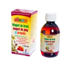 Sirop muguri de brad + plop + propolis, 200ml, Elidor