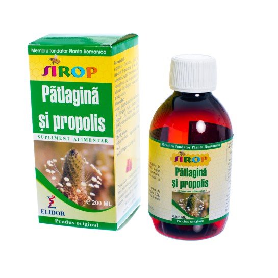 Sirop pătlagină + propolis, 200ml, Elidor